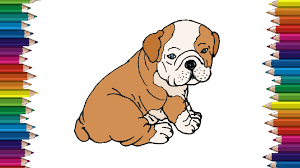 How To Draw A Bulldog Step By Step Cute Dog Drawing Easy For Beginners Dog Drawing Easy Drawings Cute Dog Drawing