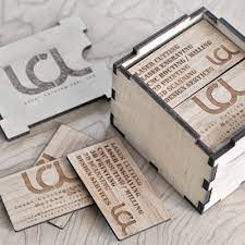 The bamboo grain is on both sides, sanded smooth and can be etched as a single or double sided card. Laser Engraved Bamboo Business Cards