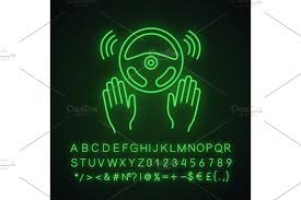 Autonomous Car Neon Light Icon In 2020 Light Icon Neon Lighting Icon