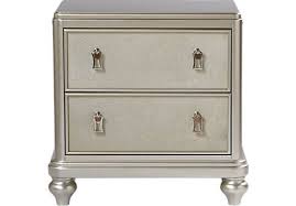 Sofia Vergara Paris Silver Nightstand Upholstered Bedroom Silver Nightstand Bedroom Sets Queen