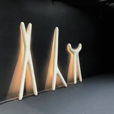 Glyph Collection Large Light Objects Handmade In Plaster Reinforced With Epoxy Now Showing At Boonparis Lighting Design Light Wall Lights