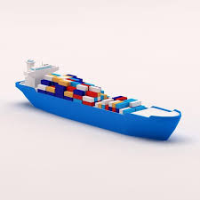 Cartoon Low Poly Cargo Ship 3d Model Ad Poly Cartoon Cargo Model