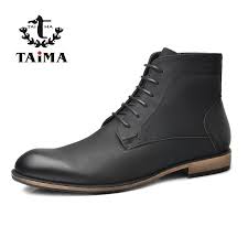 Taima Brand Autumn And Winter Fashion Men Boots Great Quality Business Casual Pu Lining Fur Lining Lea Mens Winter Fashion Mens Boots Casual Mens Leather Boots