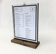 Menu Stand Rustic Retail And Restaurant Menu Stand 9 X 12 Restaurant Menu Stand Menu Restaurant Menu Stand