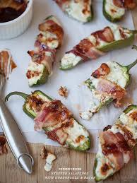 Stuffed Jalapenos With Gorgonzola And Bacon Plus 10 Jalapeno Popper Recipes Recipes To Cook Food Appetizers Recipes