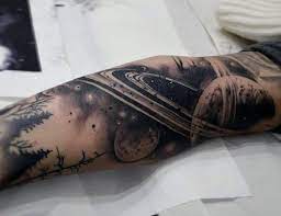 75 Universe Tattoo Designs For Men Matter And Space Universe Tattoo Space Tattoo Sleeve Universe Tattoo Sleeve