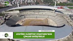 İki misli talep geldi bize. Ataturk Olimpiyat Stadyumu Nun Cimleri Degistirildi Dailymotion Video