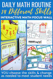 Increase Student Achievement With A Meaningful Math Routine 14 Different Skills Math Notebook Opt Math Focus Walls Calendar Math Kindergarten Calendar Math