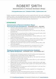 Learn how to write a personal profile for a social app or website. Administrative Personal Assistant Resume Samples Qwikresume