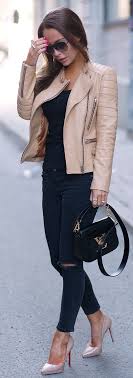 Black And Blush Winter Outfit By Johanna Olsson I Just Want Those Shoes Winter Outfits Jackets How To Wear