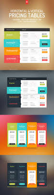 Horizontal Vertical Pricing Tables Pricing Table Table Template Presentation Design Template