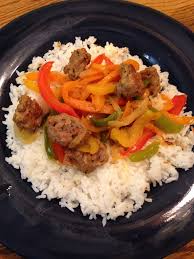 Italian Sausage And Peppers Over Rice Made Dinner Stuffed Peppers Sausage And Peppers Dinner