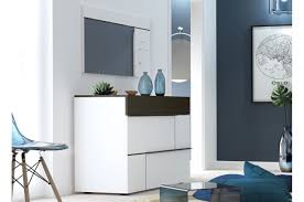 En optant pour la banquette convertible 1 place gris clair anthracite nio ! Meuble Commode Rangement 3 Tiroirs Blanc Et Gris Anthracite Cbc Meubles