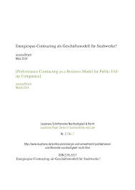 Nissicherheit durch die abgabe einer vertraglich fixierten. Pdf Energiespar Contracting Als Geschaftsmodell Fur Stadtwerke Performance Contracting As A Business Model For Public Utility Companies