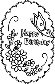 Printable happy birthday coloring pages for adults. Happy Birthday Colouring Page Novocom Top