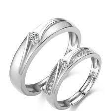 16 21 2 Pack Love Life Of Men And Women Opening Silver Ring Specification Couple Ring One Couple Ring Design Engagement Rings Couple Couple Wedding Rings
