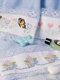 18 count cross stitch white receiving blanket 30x 30 new charles craft & towel. Free Cross Stitch Patterns For Towel Borders Novocom Top