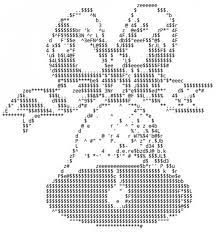 Christmas Ornaments Bells And Candles In Ascii Text Art Ascii Art Text Art Text Message Art