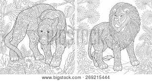 Landscape coloring page art coloring. Coloring Pages Vector Photo Free Trial Bigstock