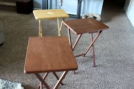 Tacky Turned Tasteful Tacky Folding Tv Tray Makeover Table Makeover Dining Furniture Makeover Tray Table