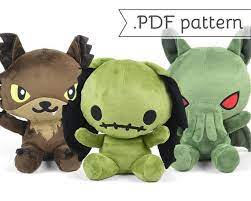 Chibi Horror Animal Plush Sewing Pattern Pdf Tutorial Rabbit Etsy Sewing Stuffed Animals Plushie Patterns Sewing Basics
