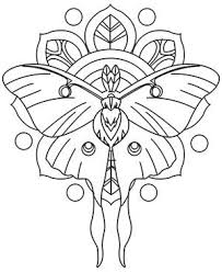 An Aura Of Mystery And Awe Surrounds This Charming Luna Moth Design Stitch On Clothing Accessories And Decor Downl Art Lunar Moth Tattoo Moth Tattoo Design
