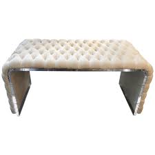 Maybe you would like to learn more about one of these? Curved Acrylic Framed Bench With Tufted Linen Upholstery At 1stdibs