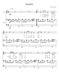Download and print imagine sheet music for piano chords/lyrics by john lennon from sheet music direct. Imagine Sheet Music For Piano Vocals Piano Voice Musescore Com