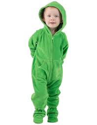 Footed Pajamas Emerald Green Infant Hoodie Fleece Onesie Infant Medium Fits 3 6mos Walmart Com