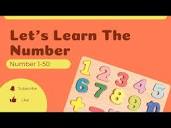 Number 1-50 | Counting by 1 to 50 - YouTube