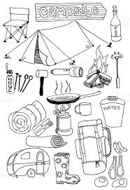 Hand Drawn Doodles On A Camping Theme Doodled By Myself September How To Draw Hands Doodles Sketch Book