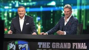 The couple had been together for 20 years before marrying in november last year. Afl 2020 Sam Newman The Footy Show Eddie Mcguire Tony Jones Footy Show Host