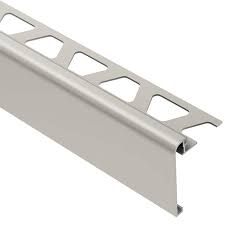 How doers get more done™. Schluter Systems Rondec Step 0 313 In W X 98 5 In L Satin Nickel Aluminum Step Tile Edge Trim In The Tile Edge Trim Department At Lowes Com