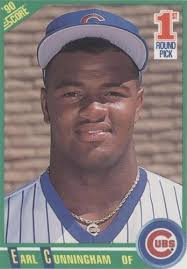⚾️1990 Topps Earl Cunningham RC Chicago Cubs Rookie #134 C109