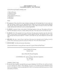 Legl1001 assignment is an individual task based on irac format. Case Brief How To Brief Case Case Brief Format Irac Method Use The Following Format For Briefing Case Name Of The Case Statement Of Facts Issue Question Rule Studocu