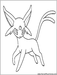 Download this adorable dog printable to delight your child. Espeon Coloring Page