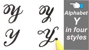Calligraphy alphabet y sample styles y letter calligraphy y love it. Alphabet Y Letter Y In Four Styles How To Write Stylish Capital Alphabets Using Cut Marker Youtube