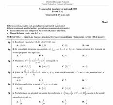 Examenul de bac 2019 a continuat marți, 4 iunie, iar miercuri și joi (5 și 6 iunie) cu evaluarea competențelor lingvistice de comunicare orală în limba. Modele De Subiecte GrilÄ Pentru Simulare Bac 2019 Vezi Modelele De Subiecte GrilÄ De MatematicÄ Èi Istorie Publicate Èi Retras Math Sheet Music Math Equations