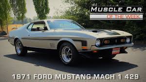 El nuevo mustang mach 1 está destinado a convertirse en el mustang de 5.0 litros más apto de todos los tiempos para enfrentarse a las pistas, gracias a un. 1971 Ford Mustang Mach 1 429 Video Muscle Car Of The Week Episode 125 Youtube