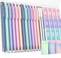 Four Candies Mechanical Pencil Set, with 0.5 & 0.7mm Lead Refills (HB &  2B), Pastel Erasers & Eraser Refills, 29-Count Pack with Case, Cute  Aesthetic ...