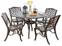 Wooden room accessories williams sonoma kitchen cosco simple storage wood wood table seat cleaner chair. Covington Sarasota Traditional Outdoor 4 Seater Cast Aluminum Dining Set Mediterranean Outdoor Dining Sets By Gdfstudio Houzz
