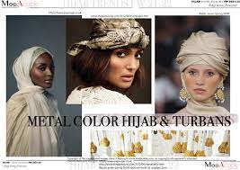 Fw 21 22 Trend Metallic Color Hijabs And Turbans Metallic Colors Fashion Trend Forecast Trending Accessories