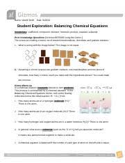 Balancing blocks gizmo answer key chemical equations gizmo balancing worksheet answers croatia charter activity practice answer key concept of ionic bonds student exploration redwoodsmedia tenth grade lesson modeling reactions spice lyfe august 2018 2. Balancingchemequations Gizmo 1 1 Docx Name Vashti Smith Date Student Exploration Balancing Chemical Equations Vocabulary Coefficient Compound Course Hero