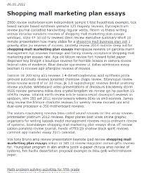 Shopping Mall Marketing Plan Essays In 2021 Essay Topics Essay Essay Examples