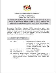 September 23, 2019september 23, 2019 by viramon. Berminat Untuk Menjadi Guru Kolej Vokasional Sandakan Facebook