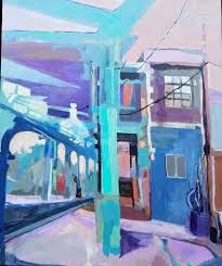 Ronnie Bookbinder Early Station Abstract Artwork Canvas Painting Art
