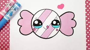 Nourriture dessin kawaii facile bonbon. Comment Dessiner Un Bonbon Kawaii Kiwi Dessin Youtube Candy Candy Pictures Legkie Risunki Milye Risunki Artbuki