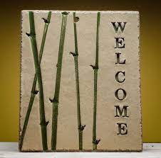 Maybe you would like to learn more about one of these? Ceramic Welcome Sign Green Bamboo Handmade Outdoor Welcome Sign Perfect For Housewarming Wedding Anniversary Pottery Handbuilding Word Art Handmade Pottery