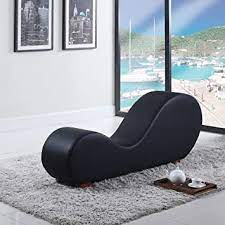 Office computer chair covers slipcovers removable chair stretch protective cover. Modern Relax Bonded Leather Yoga Chair Relaxation And Stretch Chaise Lounge Black Amazon In Home Kitchen