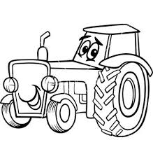 Tractor Cartoon For Coloring Book Vector Image On Vectorstock Tractor Coloring Pages Cars Coloring Pages Coloring Books